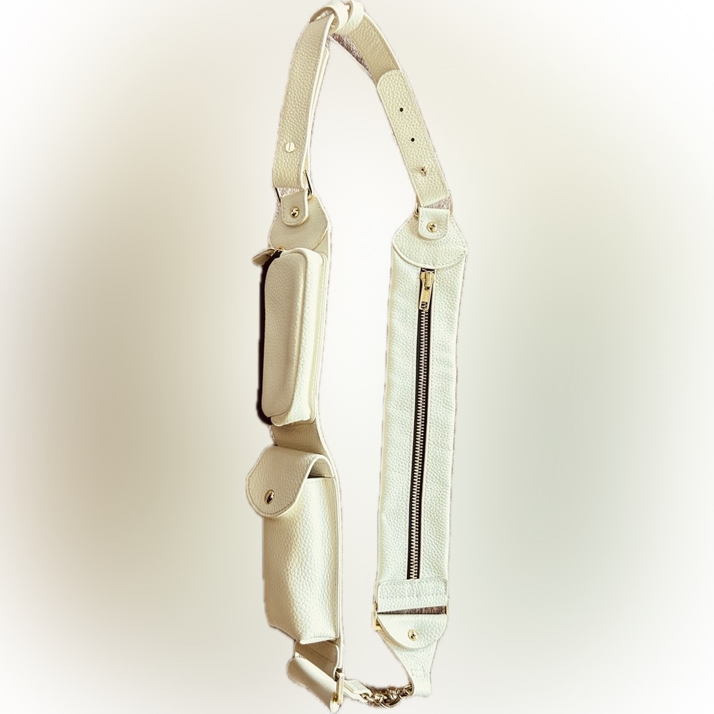 Bandolier Cream Belt Bag